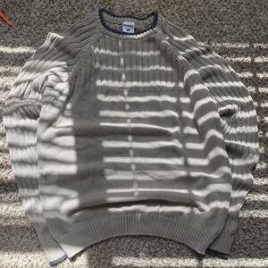 Columbia Pullover Sweater Mens L Brown Crew Neck Ribbed Knit 100% Cotton Casual